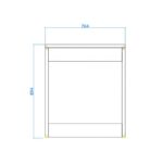 Kale Vista 76 cm Koyu Meşe Kapaksız Çamaşır Makinesi Dolabı