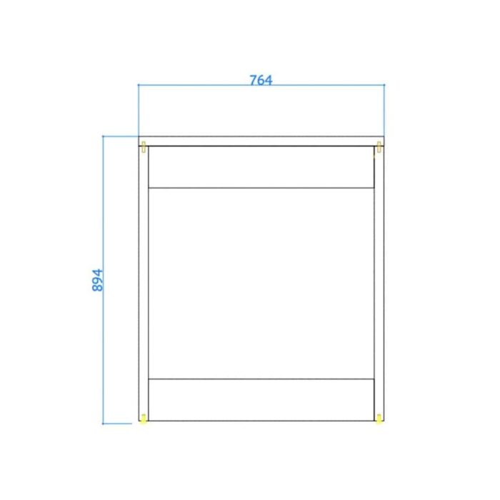 Kale Vista 76 cm Koyu Meşe Kapaksız Çamaşır Makinesi Dolabı - 310300101777 - Banyo Dolapları - 1