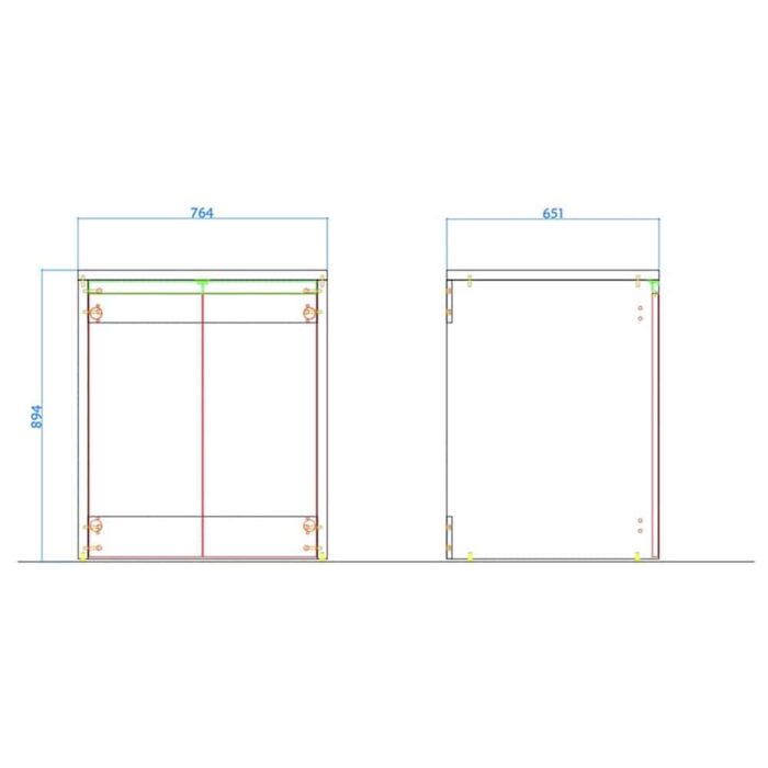 Kale Vista 76 cm Mat Beyaz Kapaklı Çamaşır Makinesi Dolabı