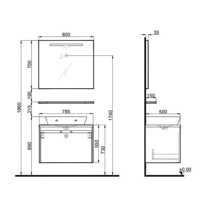 kalekale idea 2.0 80 cm tek cekmeceli dd2d7a