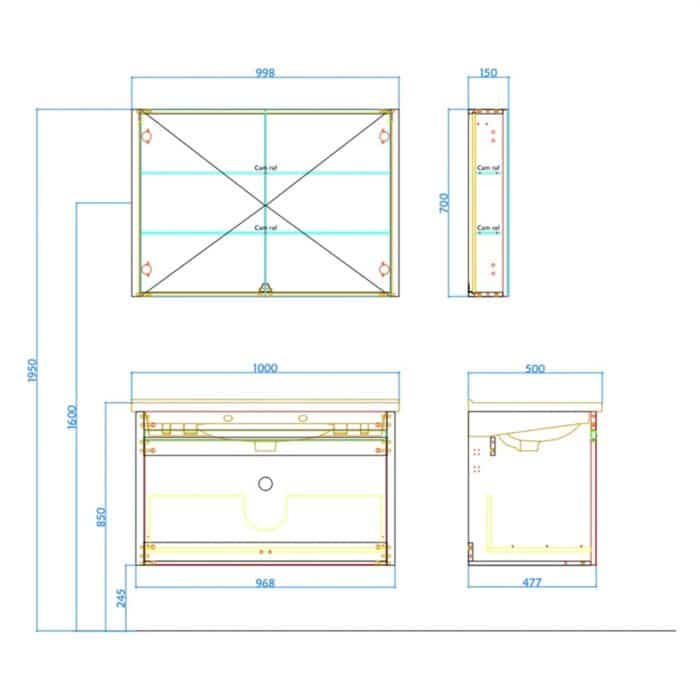 kalekale vista 100 cm mat beyaz banyo 9d0f94