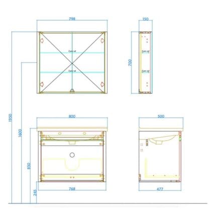 kalekale vista 80 cm mat beyaz banyo d 460e16