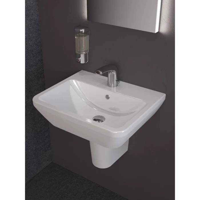 Vitra Integra Lavabo, Dikdörtgen, 65x49 cm, Beyaz - 7051L003-0001 - Standart Lavabo - 2