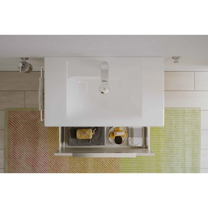 Vitra Integra Etajerli Lavabo, 80x47 cm, Beyaz - 7056B003-0001 - Etajerli Lavabo - 1