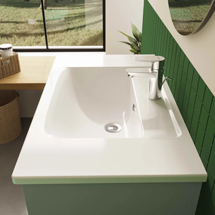 Vitra Integra Etajerli Lavabo, 80x47 cm, Beyaz - 7056B003-0001 - Etajerli Lavabo - 3