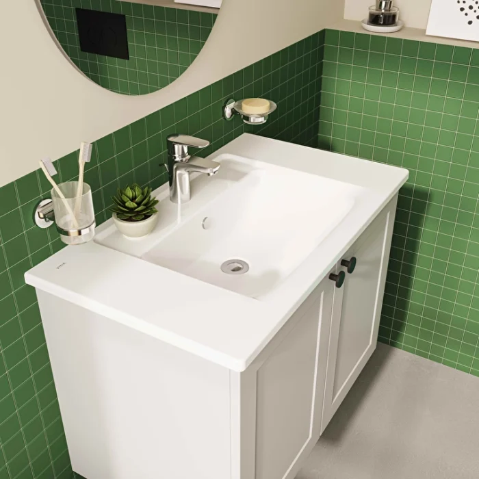 Vitra Integra Etajerli Lavabo, 80x47 cm, Beyaz - 7056B003-0001 - Etajerli Lavabo - 4