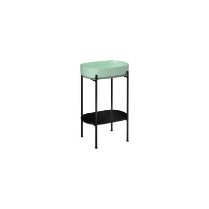 Isvea Puno Metal Profil Lavabo Ünitesi, 55 cm, Siyah Mint Lavabolu - 29PNS081055I - Banyo Alt Modülleri, Ayaklı Lavabo