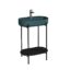 Isvea Puno Metal Profil Lavabo Ünitesi, 60 cm, Siyah Petrol Yeşili Lavabolu - 29PNS004067I - Banyo Alt Modülleri, Ayaklı Lavabo