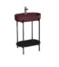 Isvea Puno Metal Profil Lavabo Ünitesi, 60 cm, Siyah Rustik Bordo Lavabolu - 29PNS004068I - Banyo Alt Modülleri, Ayaklı Lavabo