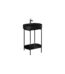 Isvea Puno Metal Profil Lavabo Ünitesi, 60 cm, Siyah Siyah Lavabolu - 29PNS004066I - Banyo Alt Modülleri, Ayaklı Lavabo