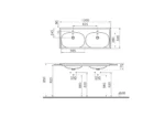 Vitra Equal 130 cm Beyaz Etajerli Lavabo - 7244B403-0001 - Çift Hazneli Lavabo - 1
