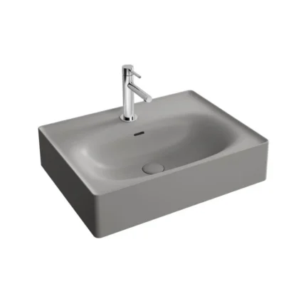 Vitra Equal 60 cm Mat Taş Gri Standart Lavabo