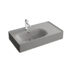 Vitra Equal 80 cm Mat Taş Gri Standart Lavabo - 7242B476-0001 - Standart Lavabo