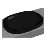 Vitra Frame 55 cm Siyah Tezgahüstü Lavabo - 5652B470-0016 - Tezgah Üstü Lavabo