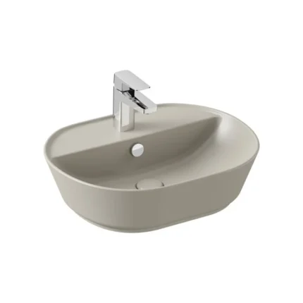 Vitra Geo 55 cm Mat Bej Çanak Lavabo - 7428B020-0001 - Çanak Lavabo