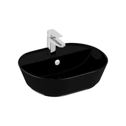 Vitra Geo 55 cm Siyah Çanak Lavabo - 7428B070-0001 - Çanak Lavabo