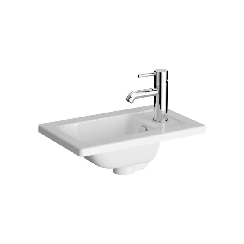 Vitra Integra 45 cm Beyaz Etajerli Lavabo Vitra Integra 45 cm Beyaz Etajerli Lavabo - 7034B003-0001 - Mini Lavabo