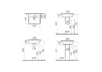 Vitra Integra 50 cm Beyaz Standart Lavabo - 7048L003-0001 - Standart Lavabo - 1
