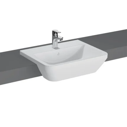 Vitra Integra 55 cm Beyaz Yarım Tezgah Lavabo - 7069B003-0001 - Yarım Tezgah Lavabo