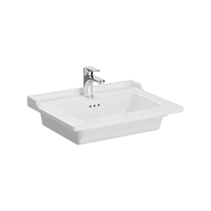 Vitra Integra 60 cm Beyaz Classic Etajerli Lavabo - 7000B003-0001 - Etajerli Lavabo