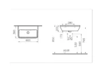 Vitra Integra 60 cm Beyaz Dar Lavabo - 7088L003-0012 - Tezgah Üstü Lavabo - 1