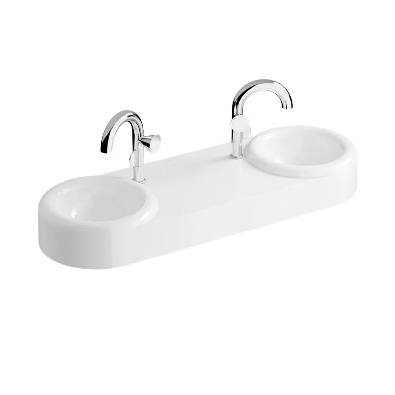 Vitra Liquid 120 cm Beyaz Çift Hazneli Lavabo Vitra Liquid 120 cm Beyaz Çift Hazneli Lavabo - 7313B403-0041 - Çift Hazneli Lavabo