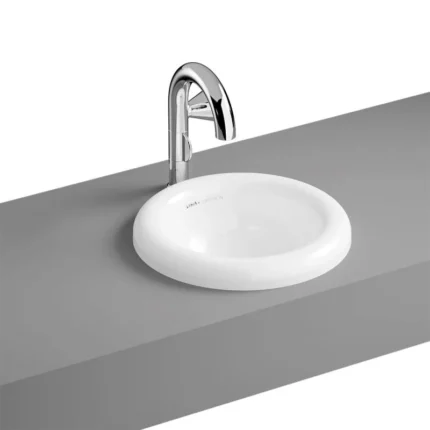 Vitra Liquid 40 cm Beyaz Tezgahüstü Lavabo - 7311B403-0016 - Tezgah Üstü Lavabo