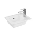 Vitra Mia 40 cm Beyaz Etajerli Lavabo - 7460L003-0029 - Etajerli Lavabo