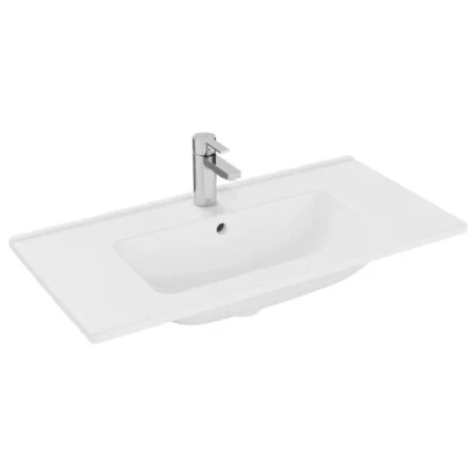 Vitra Mia 80 cm Beyaz Etajerli Lavabo - 7462L003-0001 - Etajerli Lavabo
