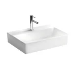 Vitra Nuo 60 cm Beyaz Dikdörtgen Lavabo - 7432B003-0661 - Tezgah Üstü Lavabo