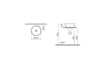 Vitra Outline 40 cm Mat Siyah Çanak Lavabo - 5992B483-0016 - Çanak Lavabo - 1