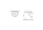 Vitra Outline 48 cm Mat Siyah Çanak Lavabo - 5994B483-0016 - Çanak Lavabo - 1