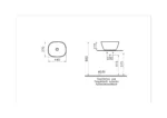 Vitra Plural 45 cm Mat Bej Kare Yüksek Çanak Lavabo - 7811B420-0016 - Çanak Lavabo - 1