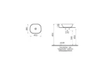 Vitra Plural 45 cm Mat Kil Beji Kare Alçak Çanak Lavabo - 7810B474-0016 - Çanak Lavabo - 1