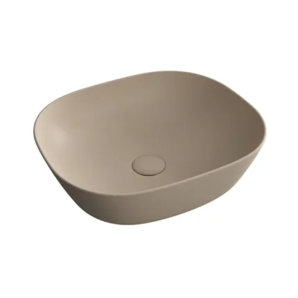 Vitra Plural 45 cm Mat Kil Beji Kare Alçak Çanak Lavabo - 7810B474-0016 - Çanak Lavabo