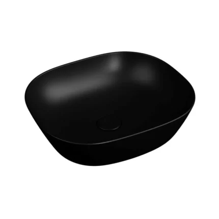 Vitra Plural 45 cm Mat Siyah Kare Alçak Çanak Lavabo - 7810B483-0016 - Çanak Lavabo