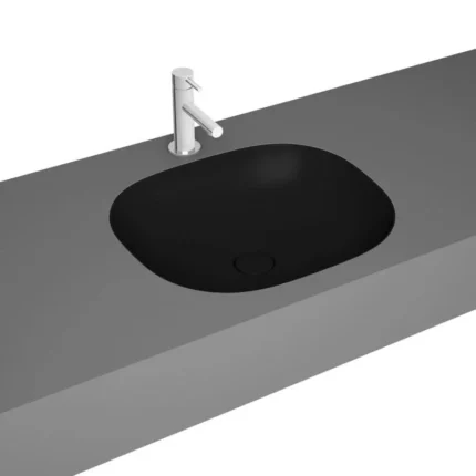 Vitra Plural 45 cm Mat Siyah Tezgahaltı Lavabo