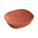 Vitra Plural 45 cm Mat Terra Rosa Kare Alçak Çanak Lavabo
