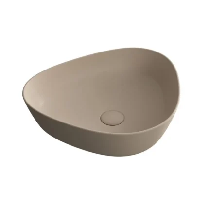Vitra Plural 47 cm Mat Kil Beji Üçgen Alçak Çanak Lavabo