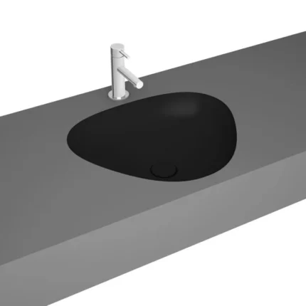 Vitra Plural 47 cm Mat Siyah Tezgahaltı Lavabo