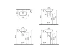 Vitra S20 45 cm Beyaz Standart Lavabo - 5500L003-0001 - Standart Lavabo - 1