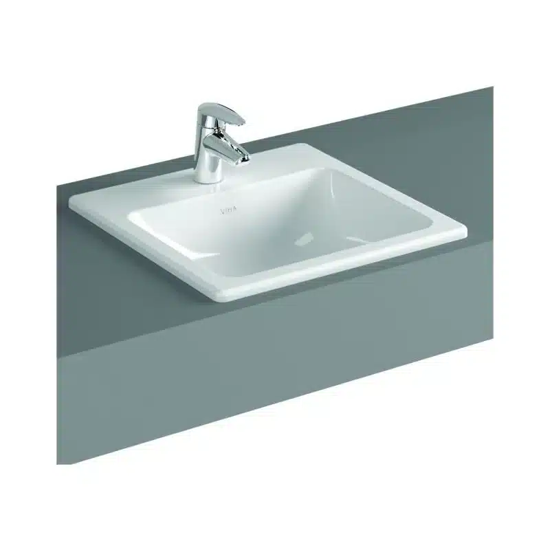 Vitra S20 55 cm Beyaz Tezgahüstü Lavabo - 5465B003-0001 - Tezgah Üstü Lavabo