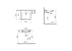 Vitra S20 Lavabo, Özel İhtiyaç, 60x55 cm, Beyaz - 5289B003-0041 - Bedensel Engelli Ürünleri - 1