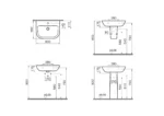 Vitra S20 60 cm Beyaz Standart Lavabo - 5503L003-0001 - Standart Lavabo - 1