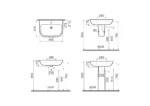 Vitra S20 65 cm Beyaz Standart Lavabo - 5504L003-0001 - Standart Lavabo - 1