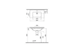 Vitra S50 80 cm Beyaz Etajerli Lavabo - 5408B003-0001 - Etajerli Lavabo - 1