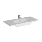 Vitra Zentrum 100 cm Beyaz Etajerli Lavabo - 7794B003-0001 - Etajerli Lavabo