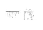 Vitra Zentrum 45 cm Beyaz Standart Lavabo - 7278L003-0001 - Mini Lavabo - 1