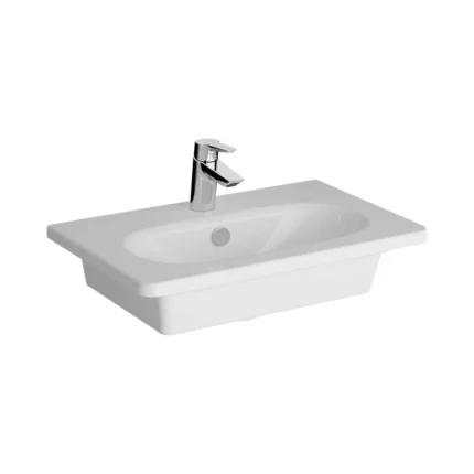Vitra Zentrum 60 cm Beyaz Etajerli Lavabo - 7790B003-0001 - Etajerli Lavabo