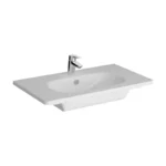 Vitra Zentrum 80 cm Beyaz Etajerli Lavabo - 7793B003-0001 - Etajerli Lavabo